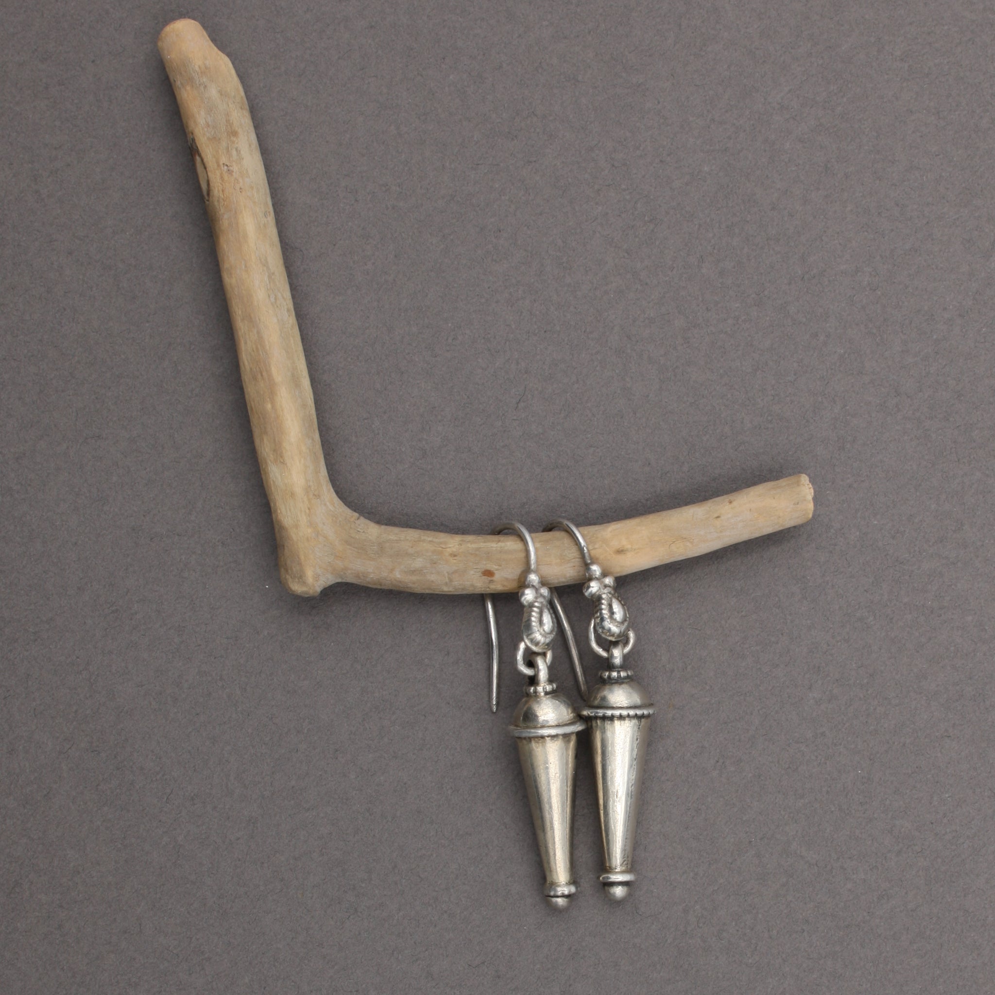 Silver Cone Earrings