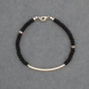 Onyx Silver Rod Bracelet