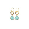 Faceted Chalcedony Drop Earrings