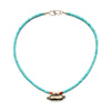 Heishi Turquoise Necklace with Indian Amulet