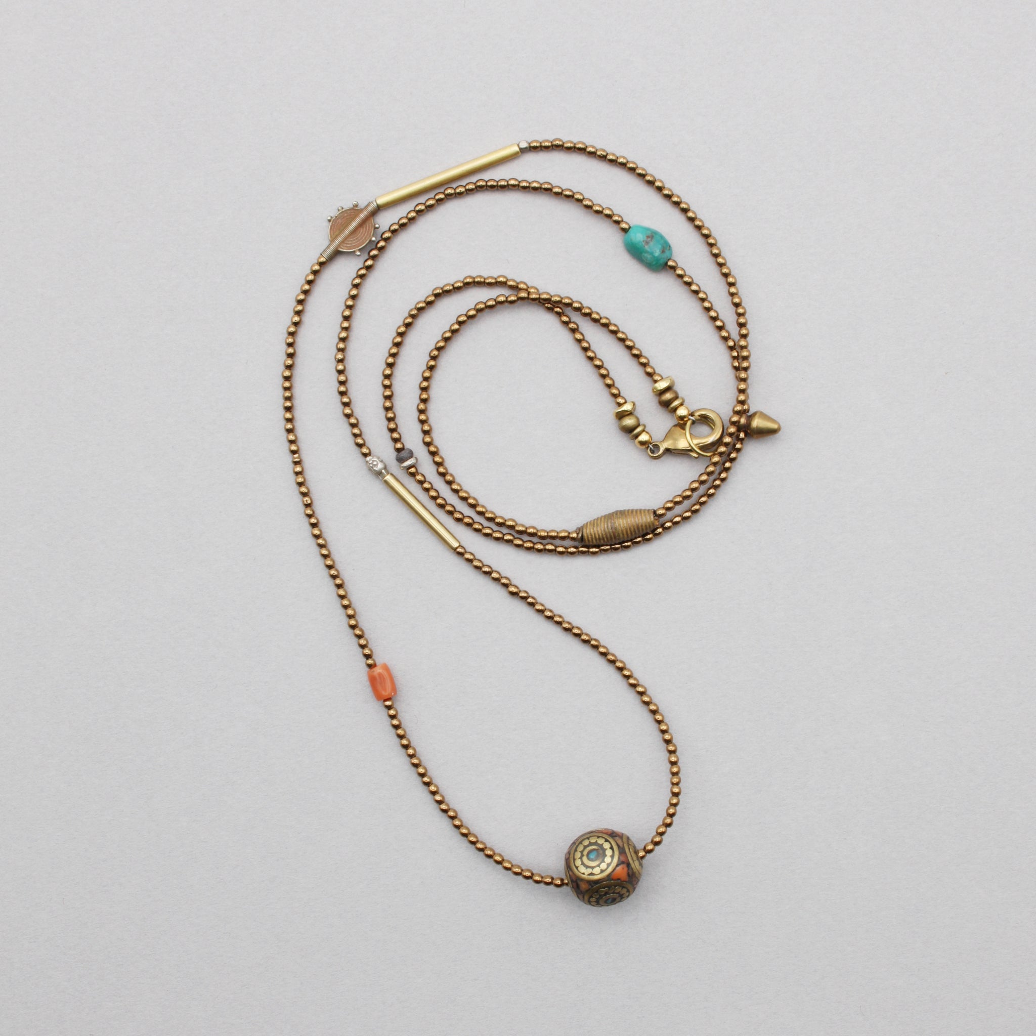 Long Hematite Necklace