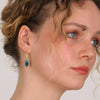 Earrings with Hexagonal Chrysocolls