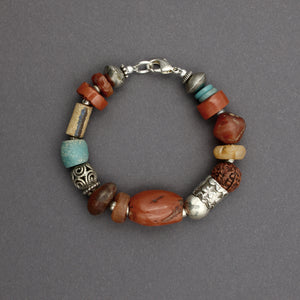 Carnelian and Silver Bracelet