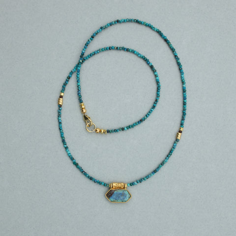 Chrysocolla Necklace with Chrysocolla Pendant