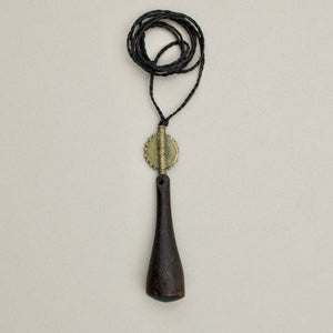 Wood Cone Chord Necklace