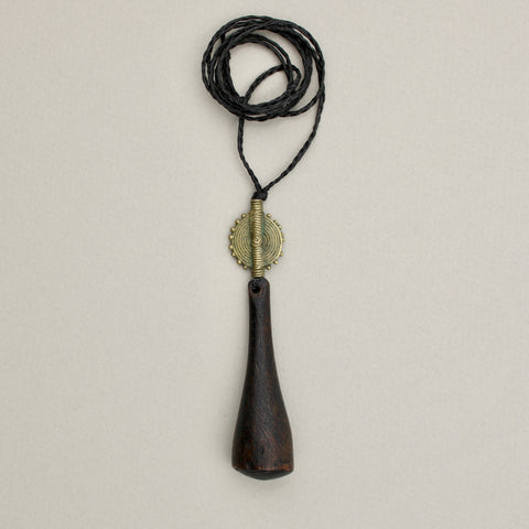 Wood Cone Chord Necklace