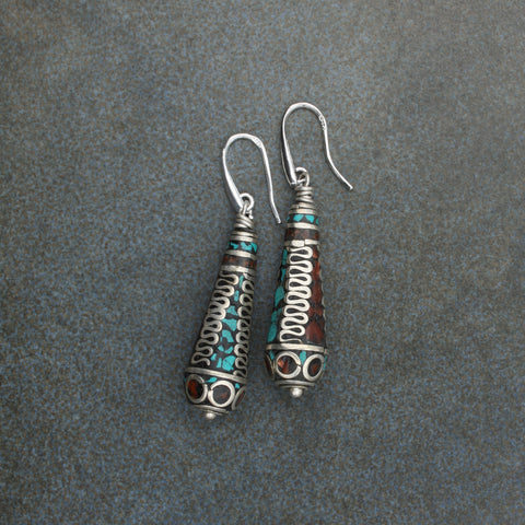 Silver Cone Earrings