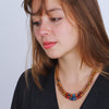 Double-Stranded Orange Venetian Glass Necklace