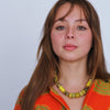 Chunky Yellow Trade Glass Necklace