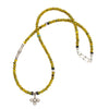 Yellow Venetian glass and Berber Cross Necklace