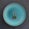 Sherpa Coral and Silver Earrings