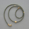 Green Hematite and Aztec Gold Necklace
