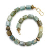 Aquamarine and Brass Necklace