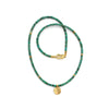Green Turquoise and Sun Pendant Necklace