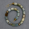 Aquamarine and Brass Necklace