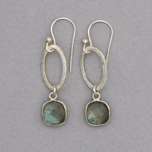 Labradorite Silver Earrings