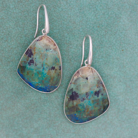 Faceted Turquoise Earrings