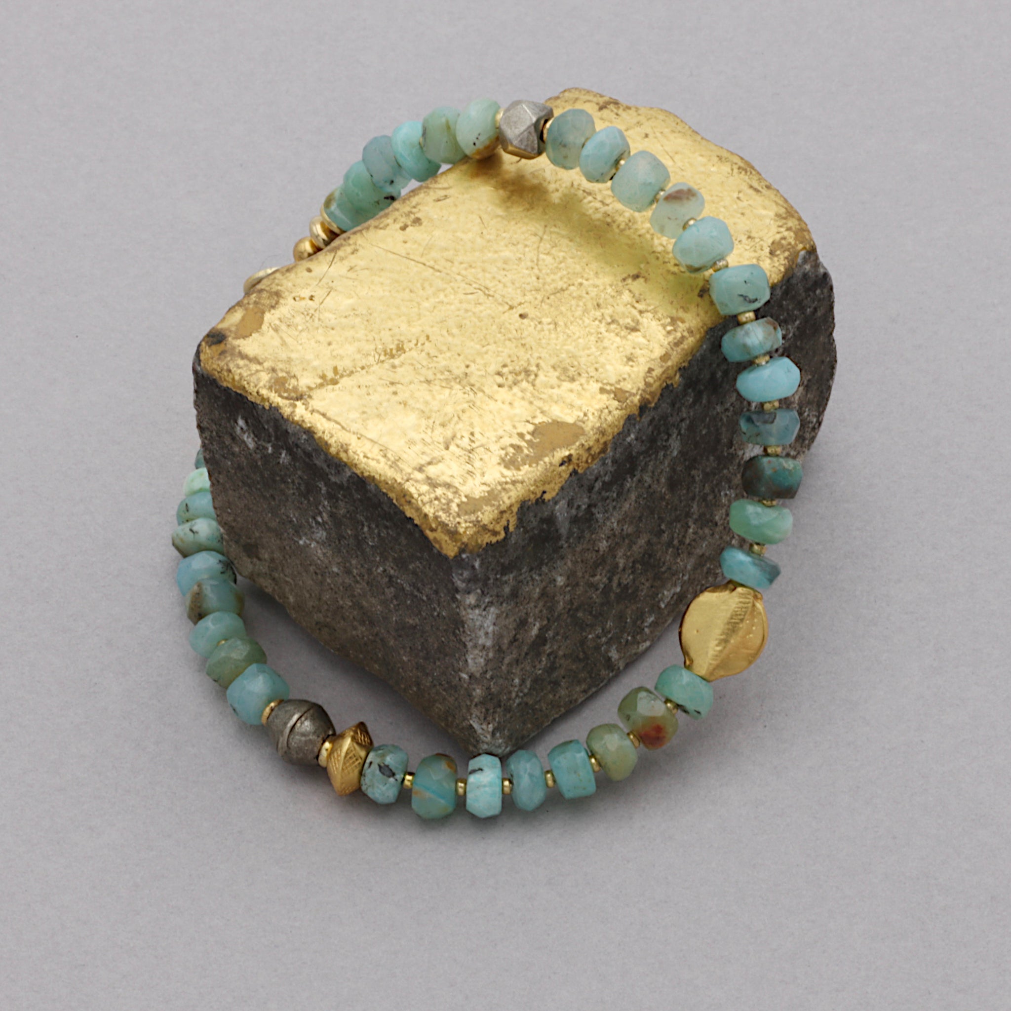 Peruvian Opal Bi-Color Bracelet
