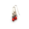 Sherpa Coral and Silver Earrings