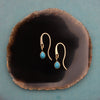 Facted Turquoise Drop Earrings