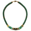 Green Mali Vinyl and Kano Bead Necklace
