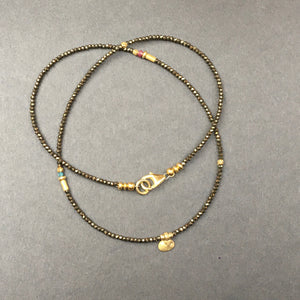 Faceted Pyrite Necklace