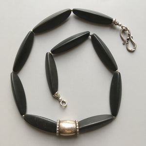 Black Onyx Tube Necklace