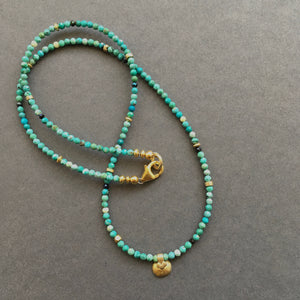 Turquoise and Antique Pendant Necklace