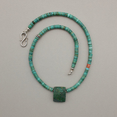 Turqoise Necklace with Amazonite Pendant