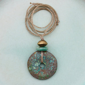 Turquoise Disc Necklace