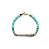 Turquoise and Silver Rod Bracelet