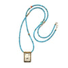 Long Blue White Heart and Tuareg Amulet Necklace